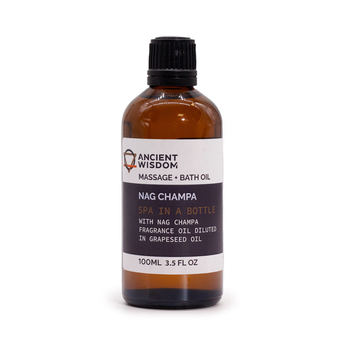 Nag Champa Massage Oil in Grapeseed Oil, 100ml, product photo