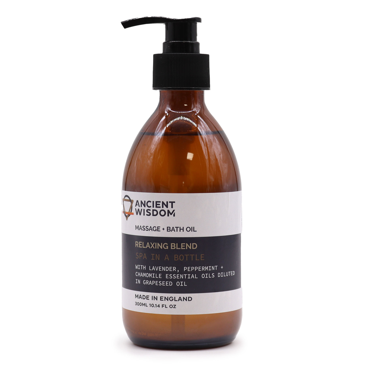 Grapeseed, Lavender and Chamomile Massage and Bath Oil 300ml, product photo
