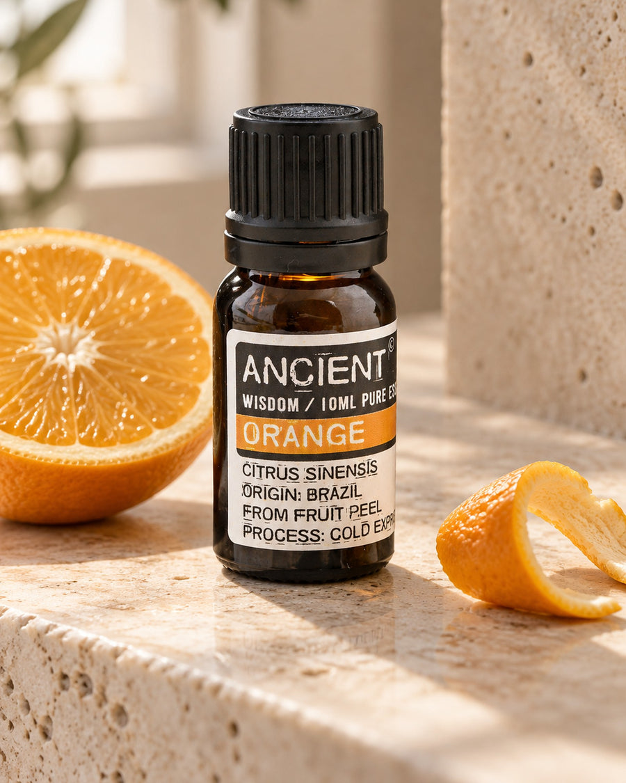 Orange Essential Oil, 10ml styled in a calm spa setting, Tara Spa Yarm