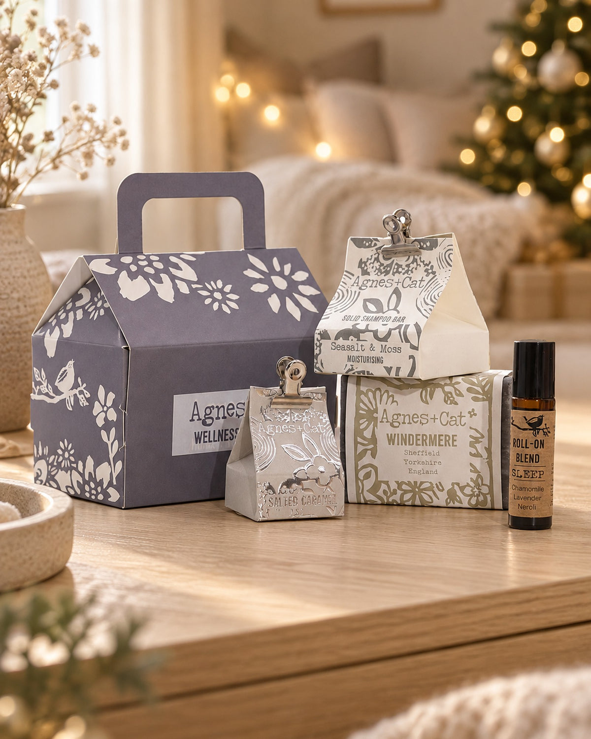 Agnes + Cat Wellness Gift Set - Lake Breeze styled at home